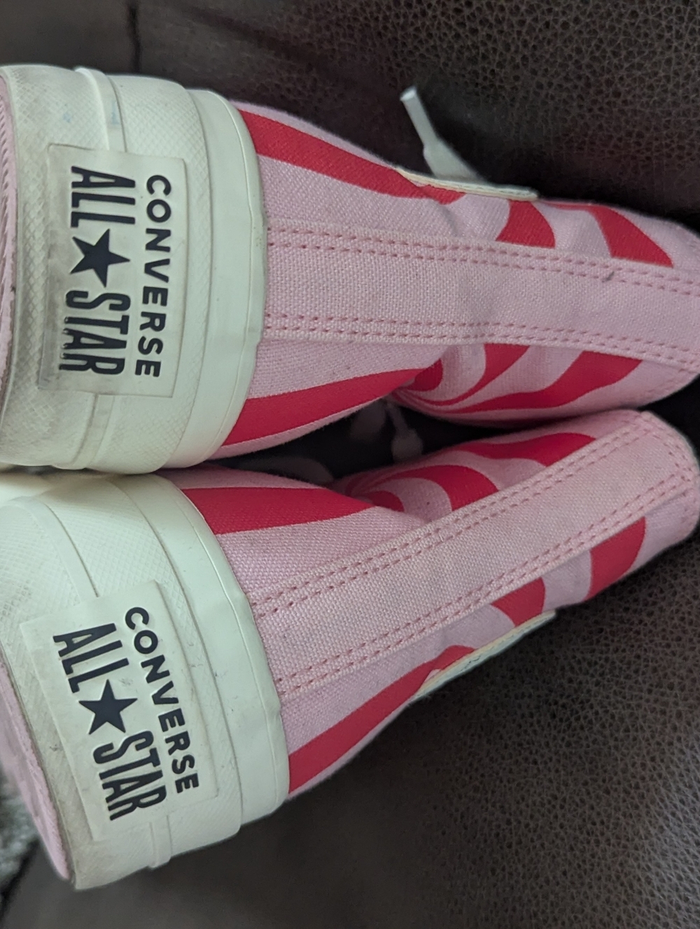 Converse Chuck Taylor Pink Swirl High Top Sneakers Lift Platform Women's Size 8 - Picture 6 of 7